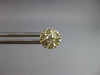 ESTATE SMALL .53CT DIAMOND 14KT YELLOW GOLD 3D CLASSIC FLOWER STUD EARRINGS