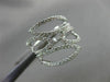 ESTATE WIDE .70CT DIAMOND 18K WHITE GOLD 3D HANDCRAFTED MULTI OPEN LEAF FUN RING