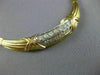 ESTATE WIDE 1.65CT DIAMOND 18KT TRI COLOR GOLD GRADUATING BAMBOO NECKLACE #21430