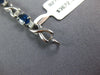 LONG 5.67CT DIAMOND & AAA SAPPHIRE 14K WHITE GOLD 3D OVAL X LOVE TENNIS BRACELET