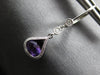 1.06CT DIAMOND & AAA AMETHYST 14KT WHITE GOLD 3D OVAL & ROUND LEVERBACK EARRINGS