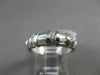 .87CT ROUND & BAGUETTE DIAMOND 14K WHITE GOLD 3D THREE ROW ANNIVERSARY RING 1222