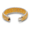 EXTRA LARGE 30.83CT WHITE & FANCY YELLOW DIAMOND 18K 2 TONE GOLD TENNIS BRACELET