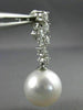 LARGE 1.05CT DIAMOND & AAA SOUTH SEA PEARLS 18KT WHITE GOLD 3D HANGING EARRINGS