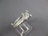 LARGE 1.50CT DIAMOND 14K WHITE GOLD 3D ROUND & PRINCESS FILIGREE ENGAGEMENT RING