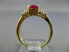 ESTATE 1.39CT DIAMOND & AAA RUBY 14K YELLOW GOLD CLASSIC ENGAGEMENT RING #2450