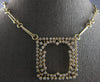 ESTATE LARGE 2.86CT DIAMOND 14KT YELLOW GOLD 3D OPEN HEART SQUARE FUN NECKLACE