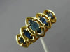ANTIQUE 1.60CT SAPPHIRE 14KT YELLOW GOLD GRADUATING MARQUISE PYRAMID RING #22654
