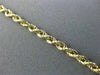 ESTATE 14KT YELLOW GOLD 3D CLASSIC ROPE LOBSTER LOCK CHAIN BRACELET 3mm #26014