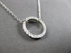 ESTATE .10CT DIAMOND 18KT WHITE GOLD 3D CLASSIC CIRCLE OF LIFE LOVE NECKLACE