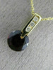 ESTATE 1.48CT DIAMOND & AAA GARNET 14KT YELLOW GOLD ROUND ETOILE PENDANT #22985