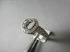 ESTATE .50CT DIAMOND 14KT WHITE GOLD FILIGREE BEZEL ENGAGEMENT RING G/VS