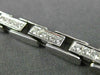 ESTATE WIDE 2.75CT ROUND DIAMOND 18K WHITE GOLD 3D TENNIS TOGLE BRACELET #21567