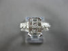 WIDE 1.26CT DIAMOND 14K WHITE GOLD PRINCESS & ROUND INVISIBLE OCTAGON RING 28169