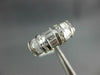 ESTATE WIDE 1.16CT DIAMOND 14K WHITE GOLD ROUND & BAGUETTE ANNIVERSARY RING 1354