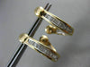 ESTATE .50CT DIAMOND 14KT YELLOW GOLD 3D UMBRELLA DOUBLE SIDED HANGING EARRINGS