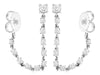 ESTATE .74CT DIAMOND 14KT WHITE GOLD BY THE YARD INSIDE OUT FUN HANGING EARRINGS