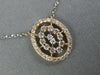 ESTATE .41CT DIAMOND 14KT WHITE AND ROSE GOLD 3D OVAL BY THE YARD LOVE PENDANT