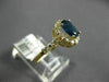 ESTATE 1.47CT DIAMOND & AAA SAPPHIRE 14KT YELLOW GOLD OVAL HALO ENGAGEMENT RING