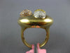 LARGE 1.10CT WHITE CANARY & PINK DIAMOND 18K YELLOW GOLD MULTI CIRCULAR FUN RING