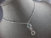 LARGE 2.33CT DIAMOND & AAA EMERALD 18KT WHITE GOLD BY THE YARD LARIAT NECKLACE