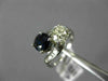 ANTIQUE 2.10CT DIAMOND & AAA SAPPHIRE 14KT WHITE GOLD TWO STONE ANNIVERSARY RING