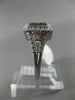 ESTATE WIDE 1.10CT WHITE & BLACK DIAMOND 14K WHITE GOLD SQUARE FILIGREE FUN RING