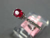 ESTATE .61CT DIAMOND & AAA RUBY 14K WHITE GOLD OVAL & ROUND FRIENDSHIP LOVE RING