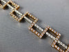 WIDE & LONG 3.87CT WHITE & PINK DIAMOND 18KT WHITE & ROSE GOLD TENNIS BRACELET