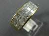 ESTATE WIDE 3.30CT PRINCESS CUT DIAMOND 18KT YELLOW GOLD ANNIVERSARY RING #21678