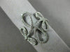 ESTATE LARGE .42CT ROUND DIAMOND 14KT WHITE GOLD 3D INFINITY MULTI LEAF FUN RING