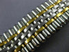 ESTATE CARTIER .10CT SAPPHIRE 18K GOLD & STAINLESS STEEL 3D LADIES WATCH #26488