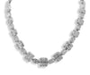 29.99CT DIAMOND 18KT WHITE GOLD ROUND & BAGUETTE MULTI SQUARE ETERNITY NECKLACE
