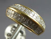 ESTATE WIDE 1.0CT DIAMOND 14KT YELLOW GOLD PRINCESS MULTI ROW ANNIVERSARY RING