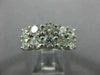 LARGE 3.15CT ROUND DIAMOND 14KT WHITE GOLD 3D BRILLIANT DOUBLE ROW WEDDING RING
