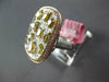 EXTRA LARGE 3.06CT WHITE CANARY & PINK DIAMOND 18K WHITE & ROSE GOLD 3D FUN RING