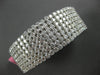EXTRA LARGE 37.4CT DIAMOND 18KT WHITE GOLD MULTI ROW CUFF TENNIS BANGLE BRACELET