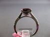 LARGE 3.65CT DIAMOND & AAA RHODOLITE 18KT WHITE GOLD 3D CUSHION ENGAGEMENT RING