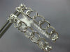 ESTATE LARGE .57CT DIAMOND 18KT WHITE GOLD LOVE KNOT LINK HOOP HANGING EARRINGS