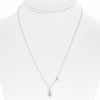 ESTATE 0.13CT DIAMOND 14KT WHITE GOLD CLASSIC BY THE YARD HAMSA LUCKY NECKLACE