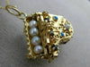 ANTIQUE LARGE .52CT MULTI GEM 14K YELLOW GOLD HANDCRAFTED PIANO PENDANT #26439