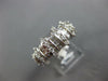 WIDE 1.36CT DIAMOND 14KT 2 TONE GOLD ROUND & BAGUETTE MULTI ROW ANNIVERSARY RING