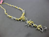 GIA EXTRA LARGE 25.57CT DIAMOND 18KT 2 TONE GOLD 3D MULTI SHAPE LARIAT NECKLACE