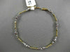 ESTATE 2.17CT DIAMOND & RUBY 14K TWO TONE GOLD BY THE YARD BEZEL TENNIS BRACELET