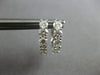 ESTATE SMALL 1.43CT DIAMOND 14KT WHITE GOLD SHARED PRONG 5 STONE HUGGIE EARRINGS