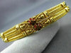 ANTIQUE AAA ENAMEL 22KT YELLOW GOLD 3D FILIGREE FLOWER BANGLE BRACELET #2058