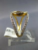 ESTATE WIDE .70CT DIAMOND 14KT 2 TONE GOLD 3D CLASSIC LOVE KNOT FUN RING