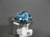 ANTIQUE 3.0CT DIAMOND & AAA BLUE TOPAZ 14KT WHITE GOLD FILIGREE EXTRA FACET RING