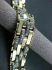 ESTATE WIDE LONG 4.0CT DIAMOND 14K WHITE & YELLOW GOLD MULTI LINK BRACELET #2226