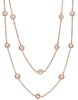 LONG 4.36CT CHOCOLATE FANCY BROWN DIAMOND 18KT ROSE GOLD 3D BY THE YARD NECKLACE